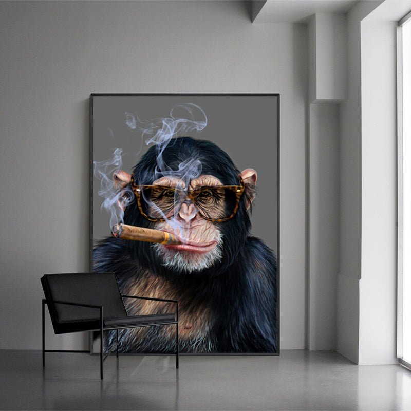 Chimp Smoking Poster