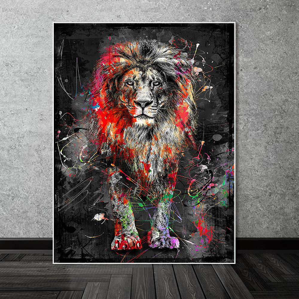 Graffiti Lion Poster