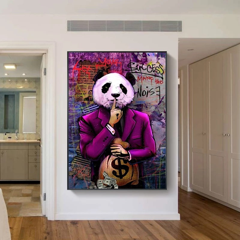 Joker vibe Panda Wall Poster
