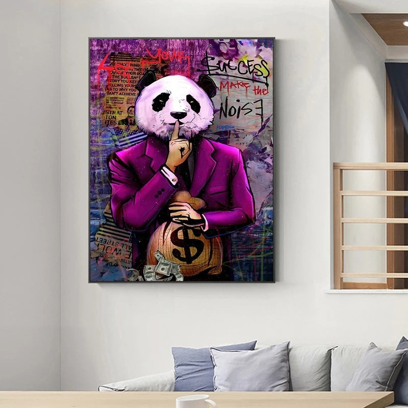 Joker vibe Panda Wall Poster