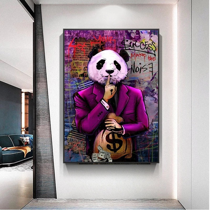 Joker vibe Panda Wall Poster