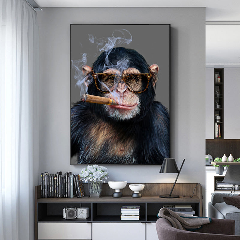 Chimp Smoking Poster