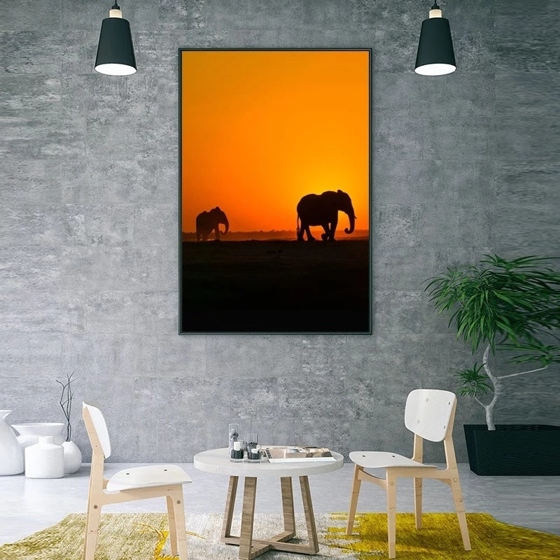 Elephants Wall Poster