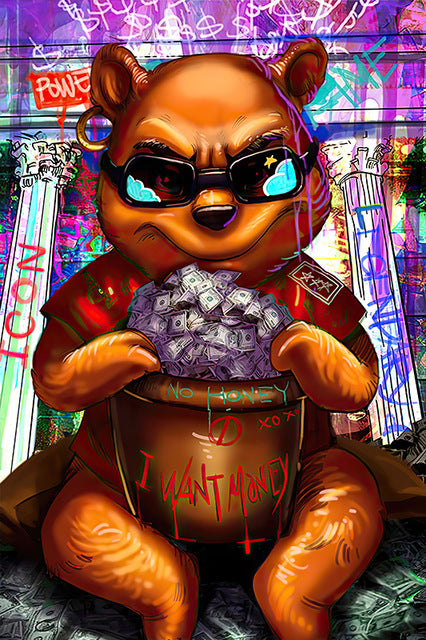 Graffiti Street Winnie the Pooh Poster