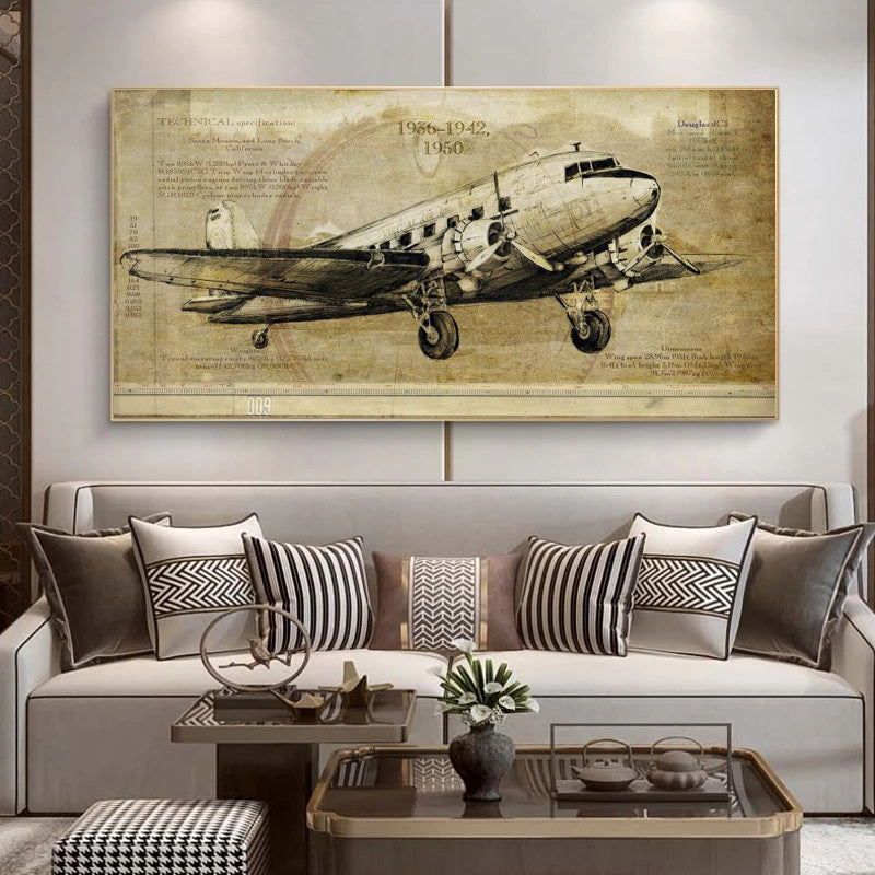 Vintage Airplane Poster