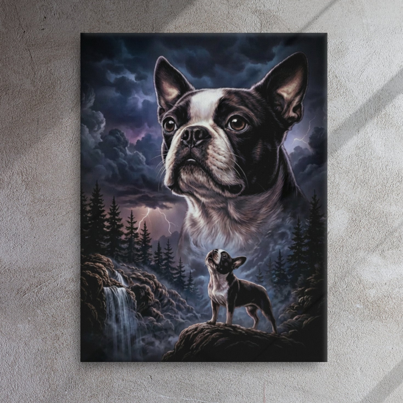 The Batman...only it's the Boston Terrier