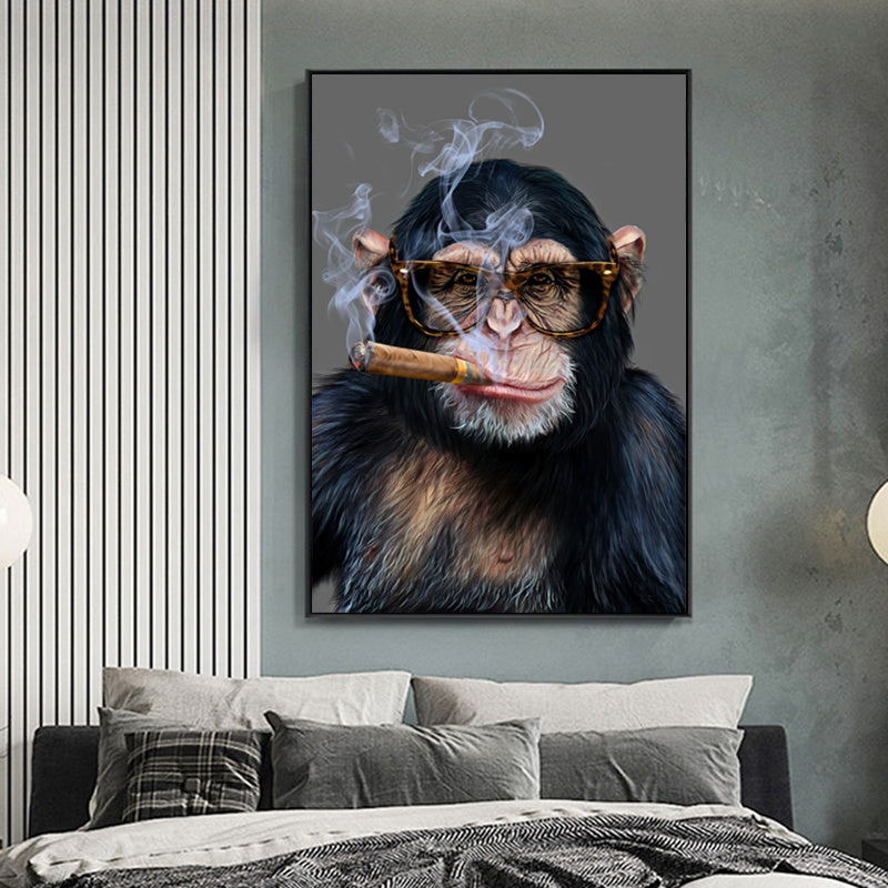Chimp Smoking Poster