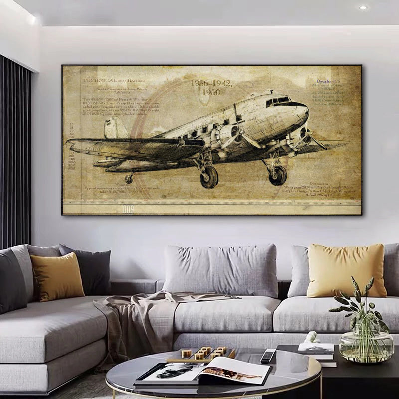 Vintage Airplane Poster