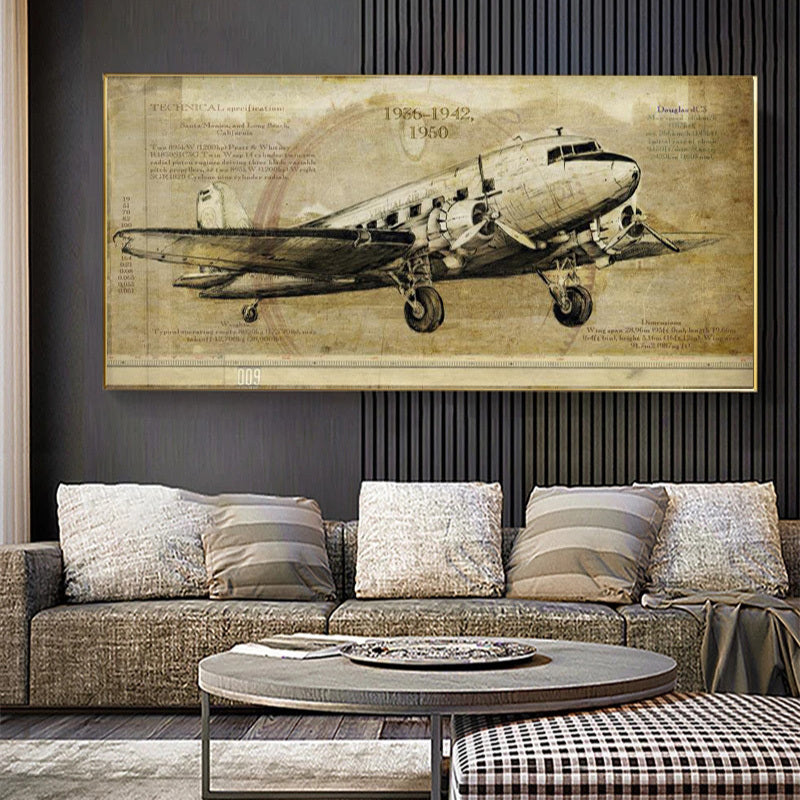 Vintage Airplane Poster