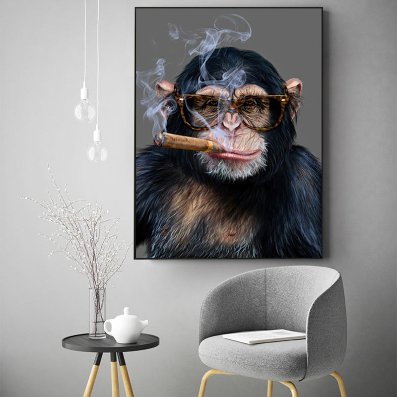 Chimp Smoking Poster