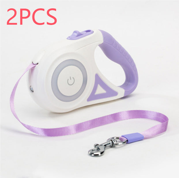 Retractable Dog Leash in purple