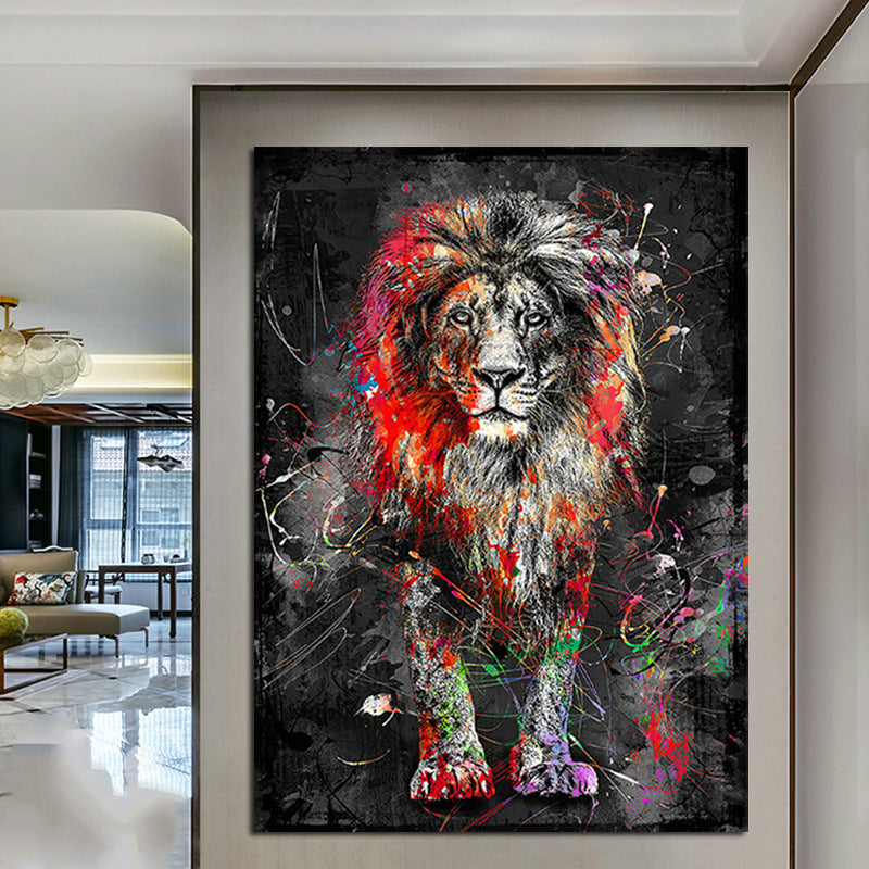 Graffiti Lion Poster
