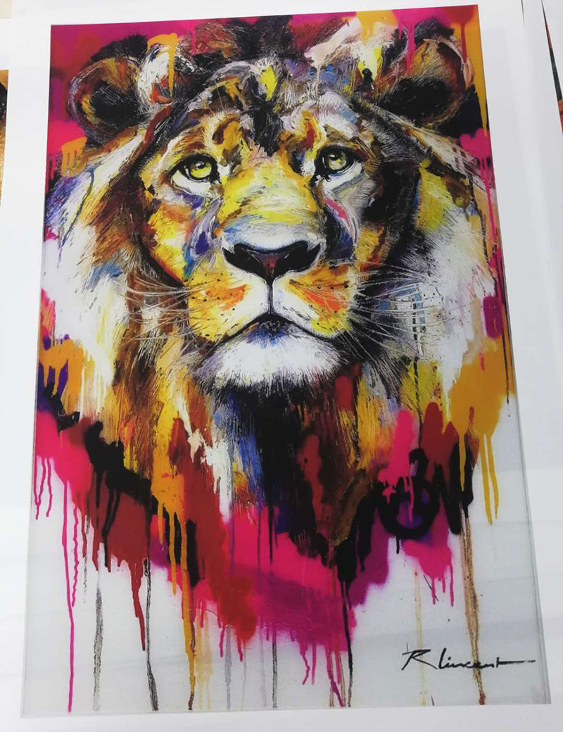 Graffiti Lion Poster