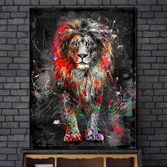 Graffiti Lion Poster