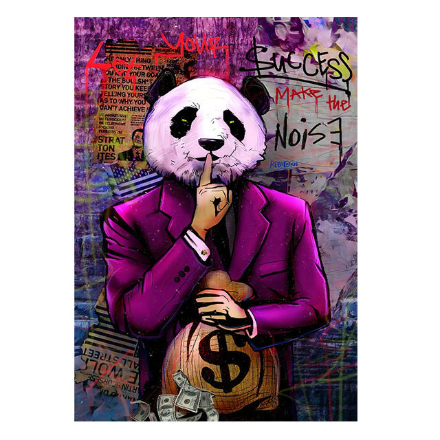 Joker vibe Panda Wall Poster