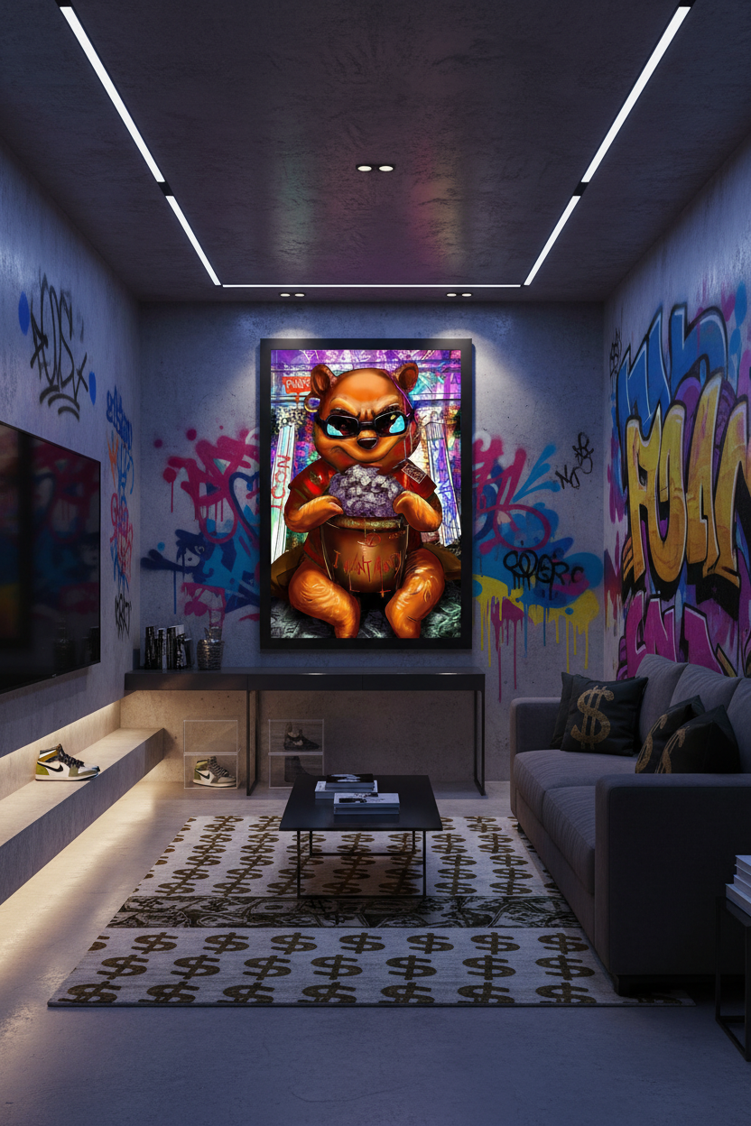 Graffiti Street Winnie the Pooh Poster