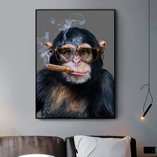 Chimp Smoking Poster