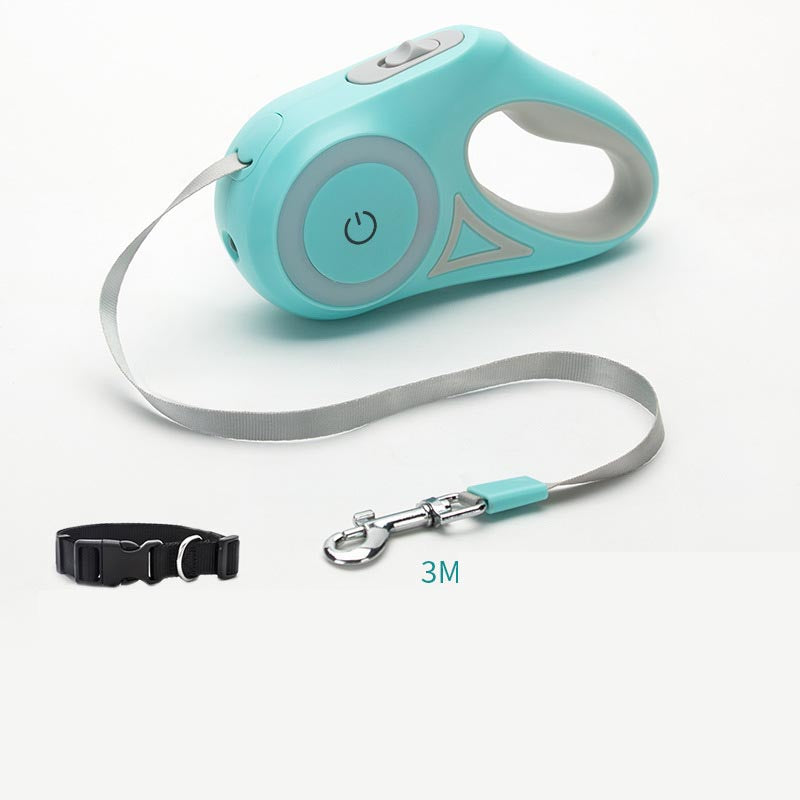 Retractable Dog Leash in green