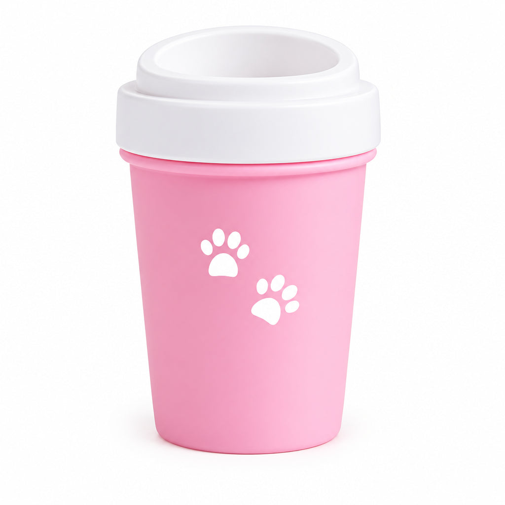 Silicone Paw Cleaner Cup in pink