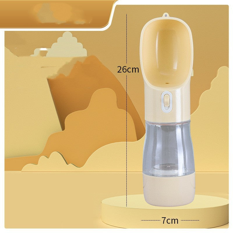 Portable Pet Water Bottle in yellow