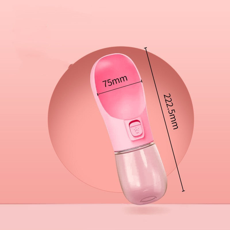 Portable Pet Water Bottle in pink