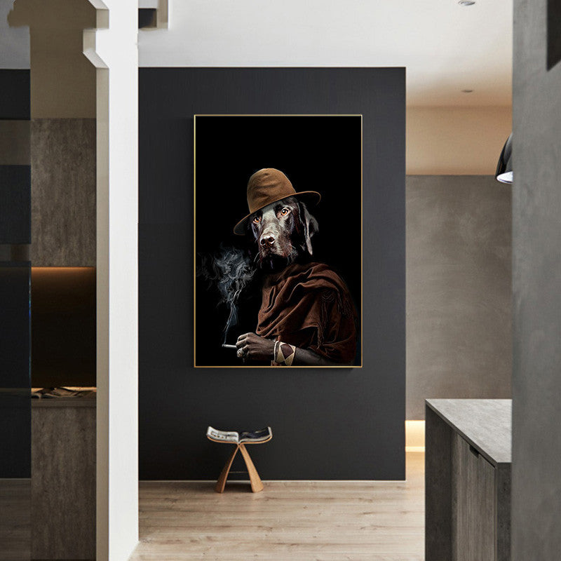 Smoking Dog Poster