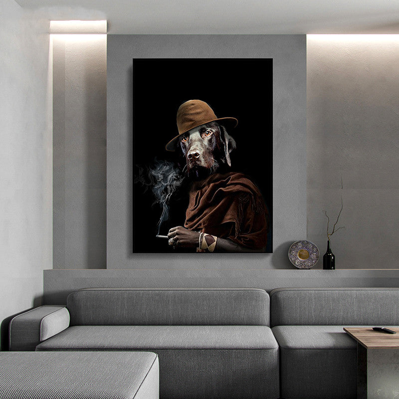 Smoking Dog Poster