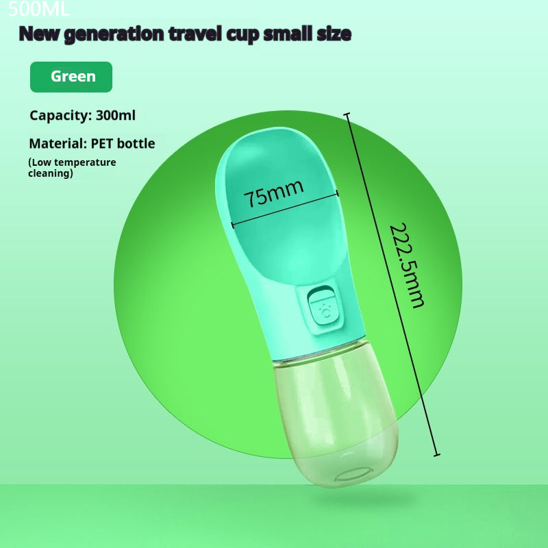 Portable Pet Water Bottle in green