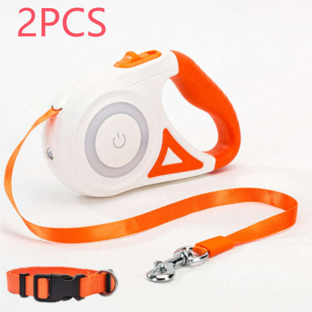 Retractable Dog Leash in orange