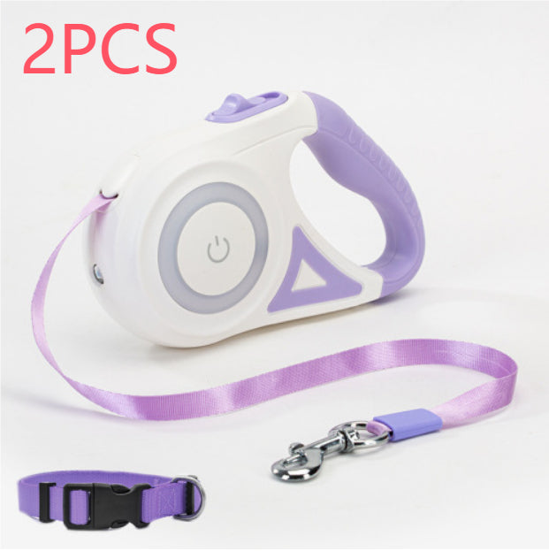 Retractable Dog Leash in purple