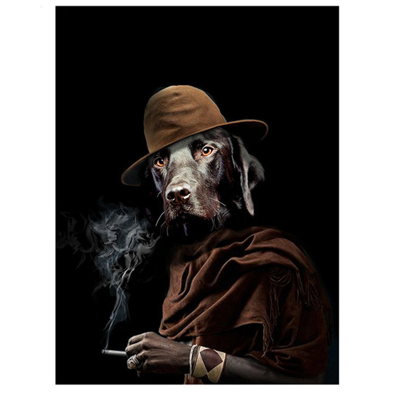 Smoking Dog Poster