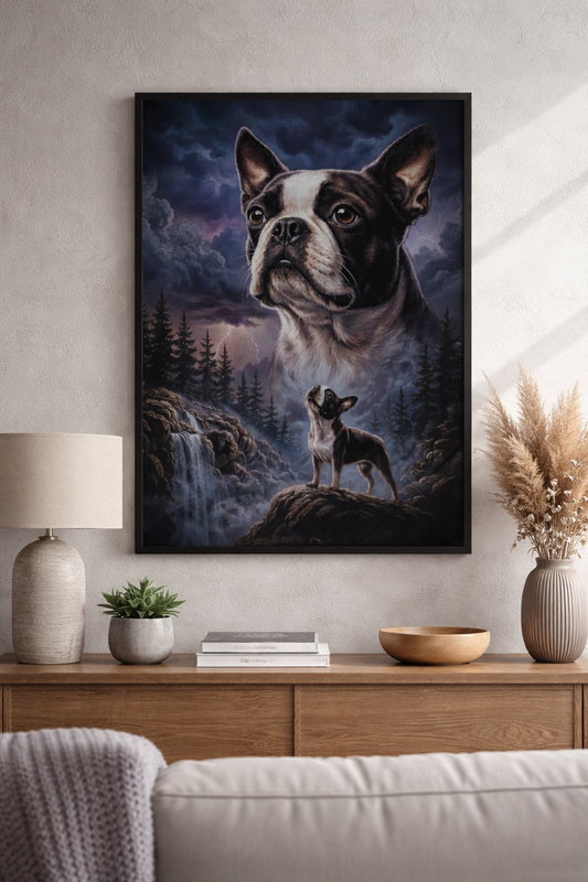 The Batman...only it's the Boston Terrier