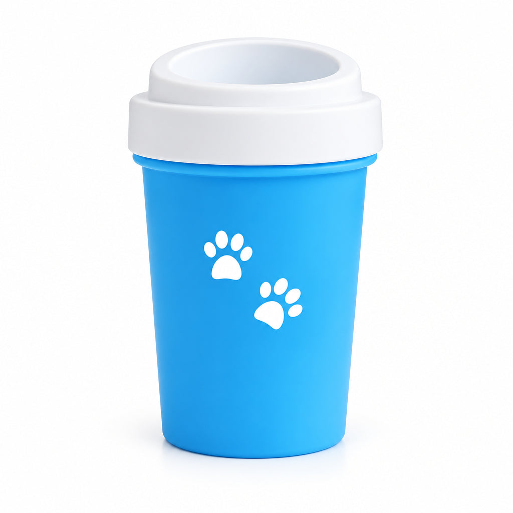 Silicone Paw Cleaner Cup in blue