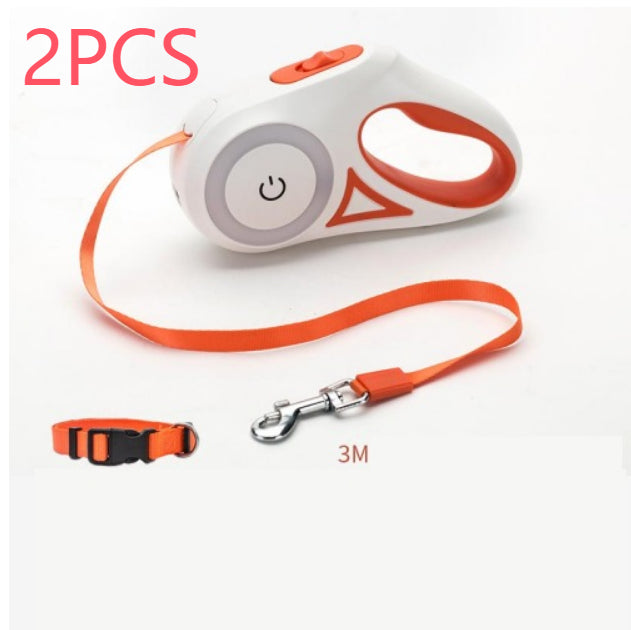 Retractable Dog Leash in orange