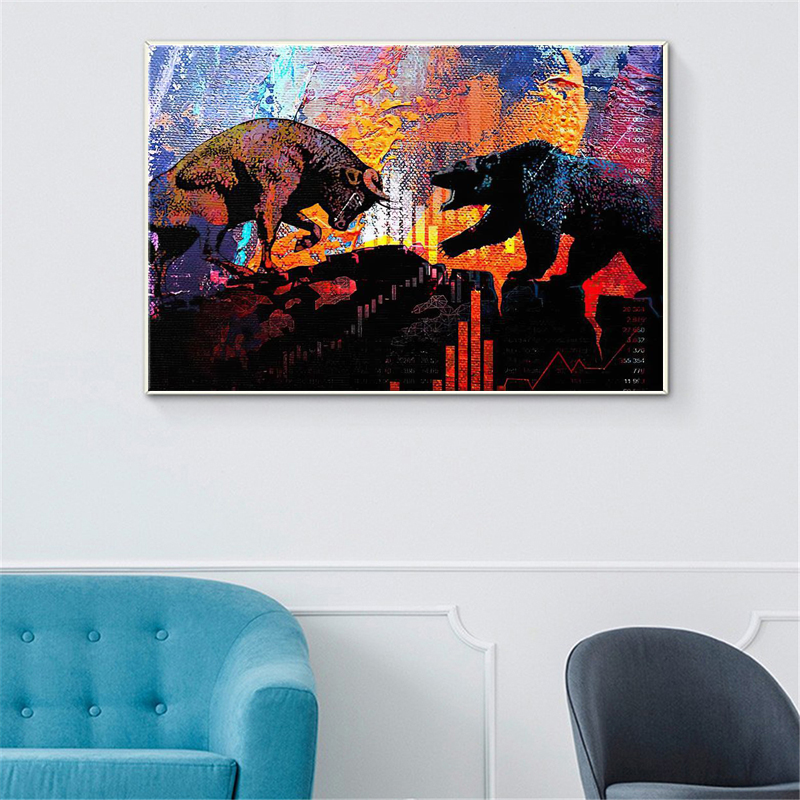 Bull And Bear Poster