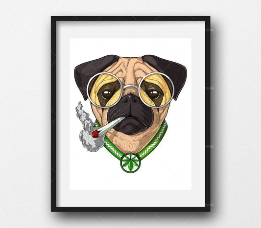 Dog Smoking Poster