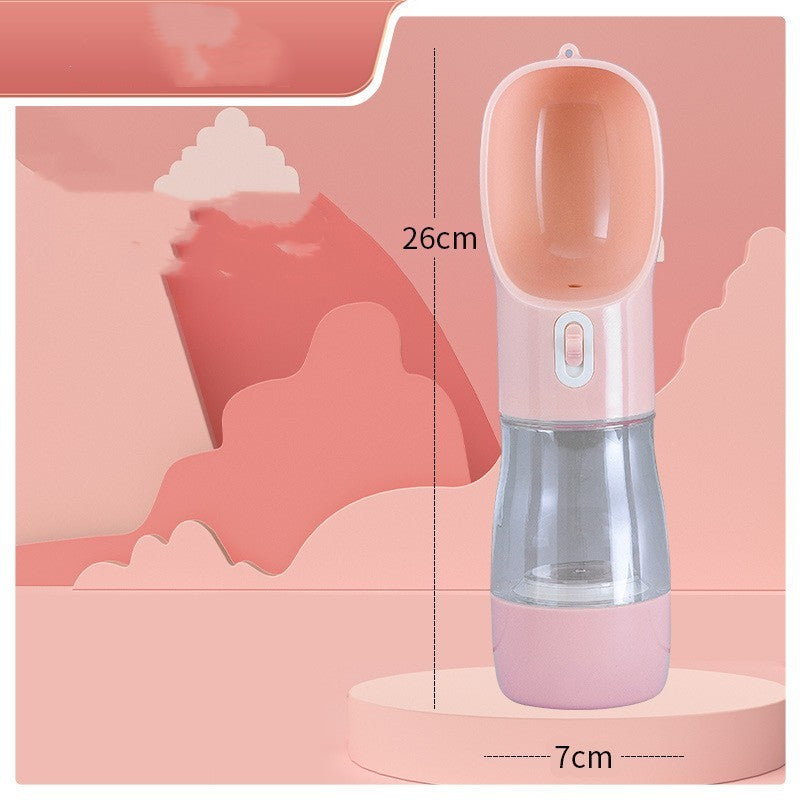 Portable Pet Water Bottle in pink