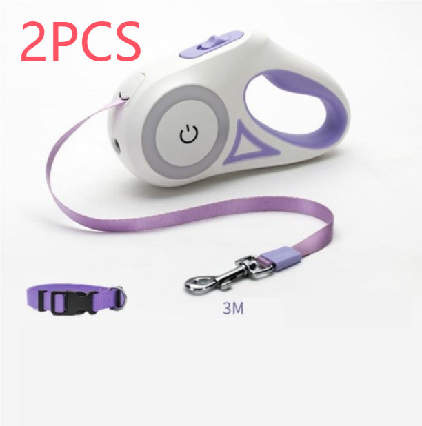 Retractable Dog Leash in purple