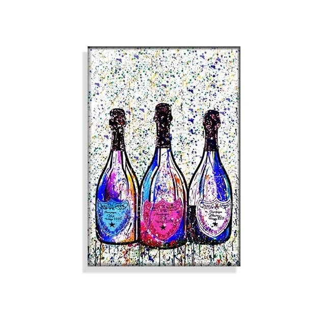 Champagne Bottle Wall Posters