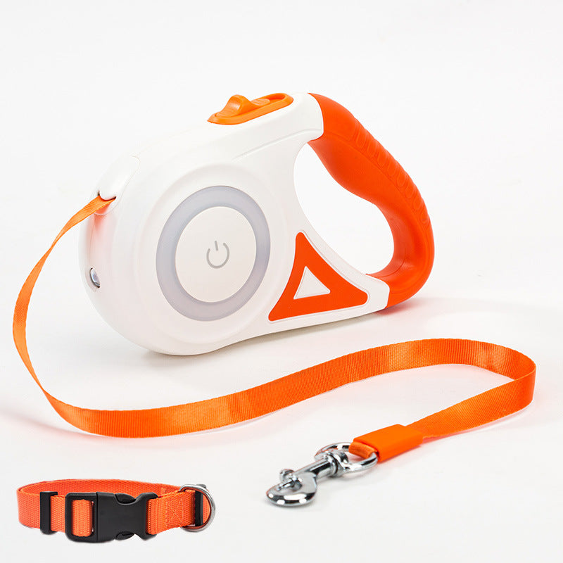 Retractable Dog Leash in orange
